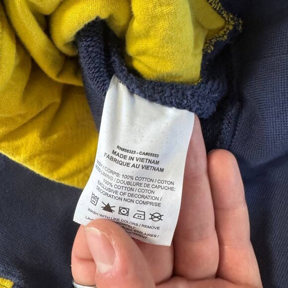 Navy and yellow Nike hoodie men’s size medium - Picture 4 of 7